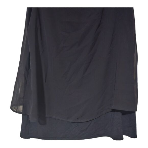 CHICO'S EASY WEAR Black Sleeveless Sheer Panel‎ Top - Size 1 - Picture 5 of 8